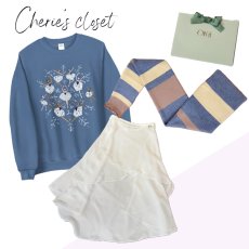 画像1: 【CHERIE'S CLOSET】 スノーフレークスウェットコーデ (1)