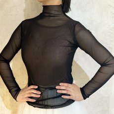 画像1: 【CHERIE】メッシュハイネックトップス (1)